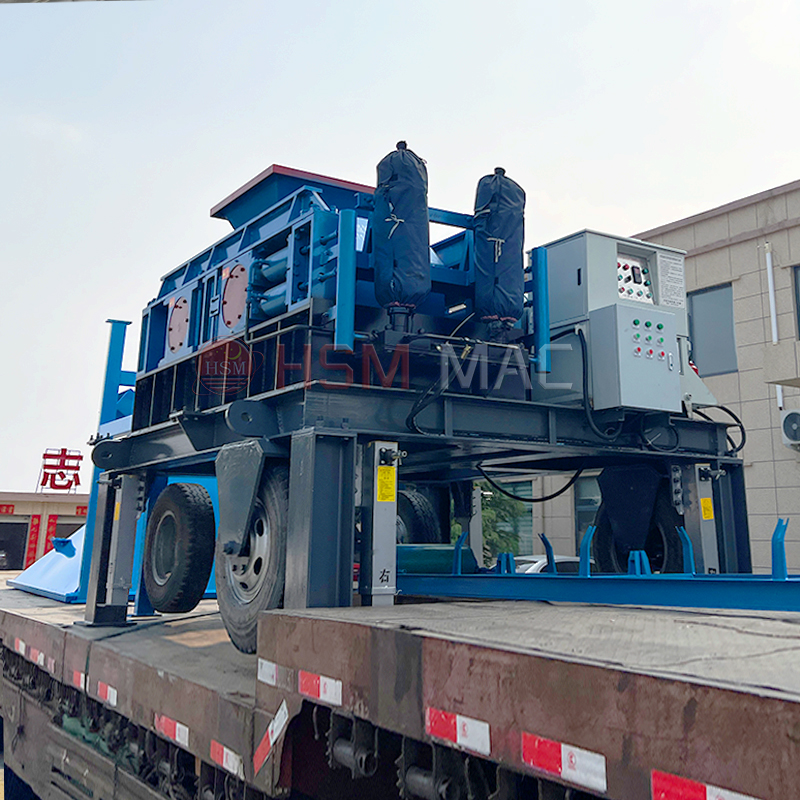 時產(chǎn)100噸瓜米石移動對輥制砂一體機(jī)型號怎么選?